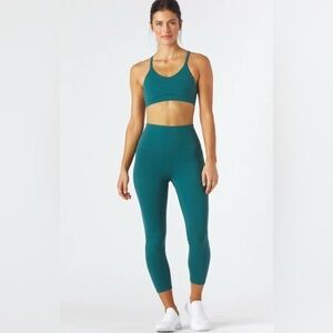 GLYDER Dark Green High-Waisted ACTIVE LEGGINGS M